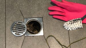 clogged shower drain